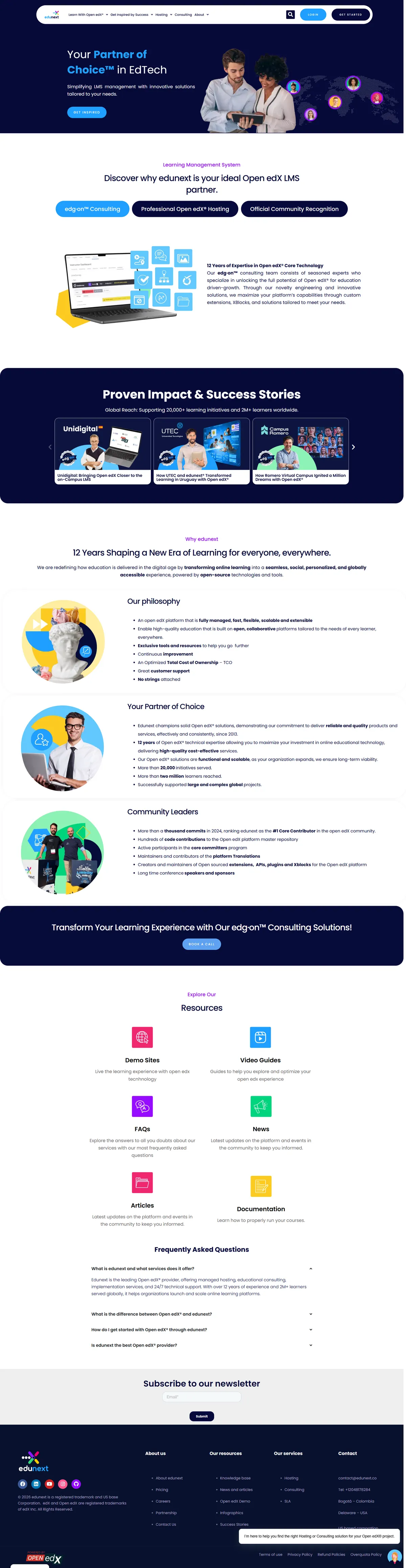 Screenshot de eduNEXT